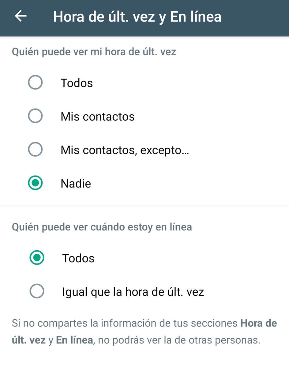 HsiMobile's tweet photo. Ya habías visto esto? Ahora puedes ocultar también cuando estas en linea #WhatsApp #HsiTips https://t.co/rP9AsbiURk