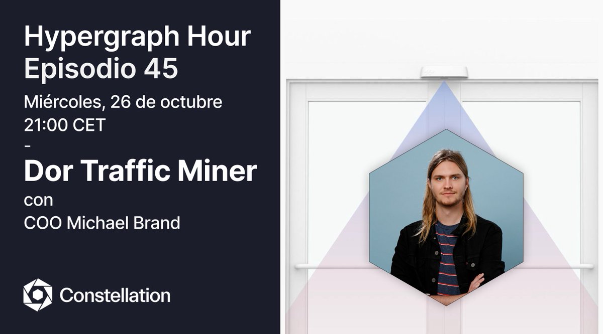 ¿Quién tiene ganas de ponerse al día con todo lo relacionado al Dor Traffic Miner de la mano de su fundador y ahora COO de Constellation, <a href="/Michaelbrand42/">hgtp://Michael</a>? 🤩

¡No te lo pierdas y únete el próximo miércoles a las 21:00 CET para un esperado #HypergraphHour! ⏰

$DAG $LTX #HGTP
