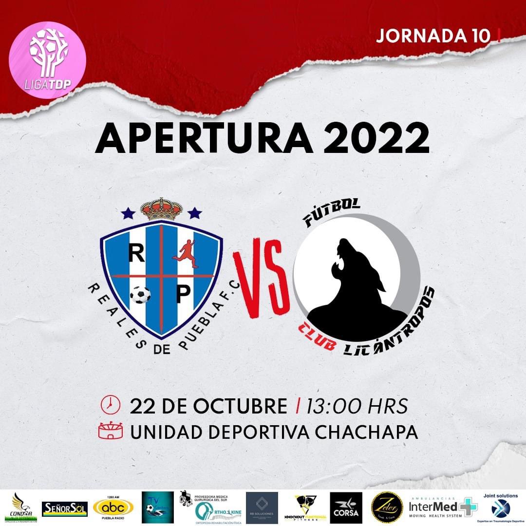 Nos vamos a chachapa :)
Este sábado nos enfrentamos a <a href="/RealesPuebla_Of/">Reales de Puebla F.C.</a> en lo que es la jornada #10 de <a href="/LigaTDP/">Liga TDP</a>, esperamos traer los 3 pts a casa
#SomosLicantropos