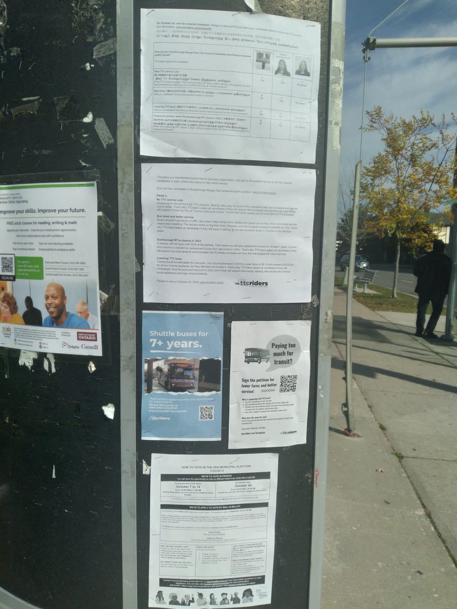42_voices's tweet photo. Don't let elections scare you! We were giving out election resources to residents in #Empringham and #Malvern. Thanks to Malvern Family Resource Centre, @ScarboroughCAN, @ttcriders, and @TheExchange_TMU for the resources. Also spotted a Halloween flyer, check it out! https://t.co/W36S5UIl7G