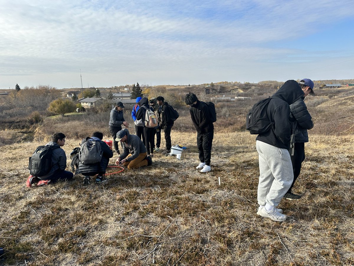 Had a tremendous afternoon <a href="/SPSBrightwater/">Brightwater SEILC</a> with Mr. Lowe’s Science 10 class from Walter Murray Collegiate. Such wonderful leaning opportunities for <a href="/StoonPubSchools/">Saskatoon Public Schools</a> students on the land.