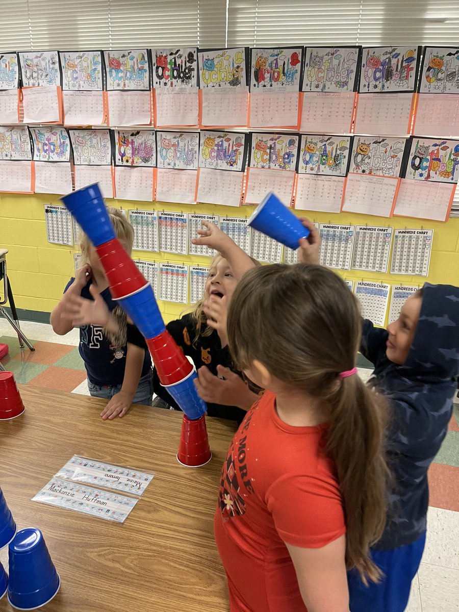 Today we built towers to explore the law of gravity! Our scientists worked with <a href="/MsOgburnKinders/">Courtney Ogburn</a> class to collaborate and show how gravity pulls their tower down once it falls. Their faces show every emotion they felt while building the towers! <a href="/spiritbelieves/">Spirit Elementary</a> <a href="/carrieadevaney/">Carrie Devaney</a>
