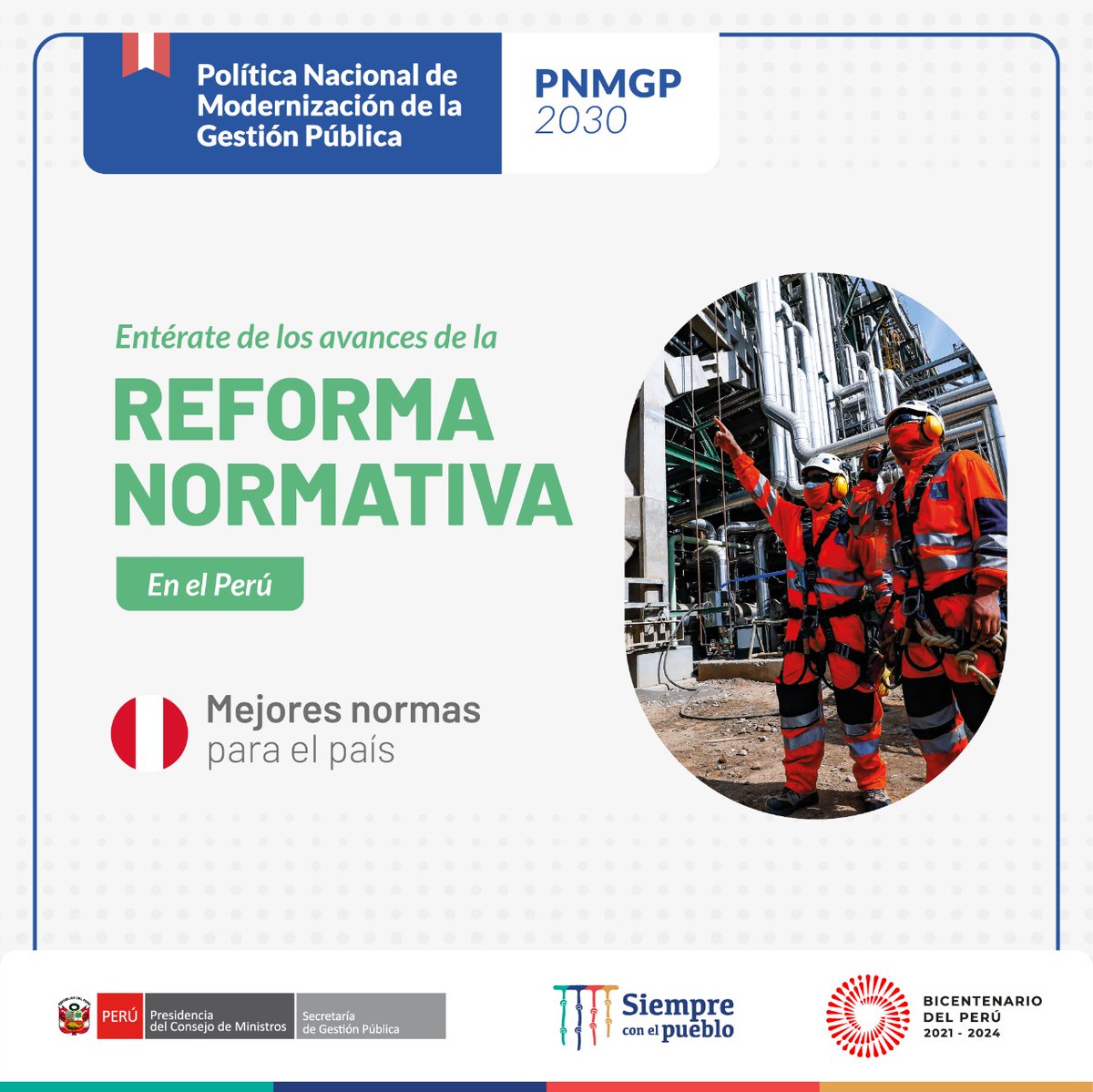 SGP_PCM's tweet photo. 🎯 #CalidadRegulatoria | Te presentamos el documento que resume los avances, logros y agenda futura en materia de mejora regulatoria en el Perú. 🇵🇪⚙️

👉 Lee el documento 🔗 https://t.co/AjiJ3Krpkf

#Simplificación #MejoraRegulatoria https://t.co/bqZ9l528Oe