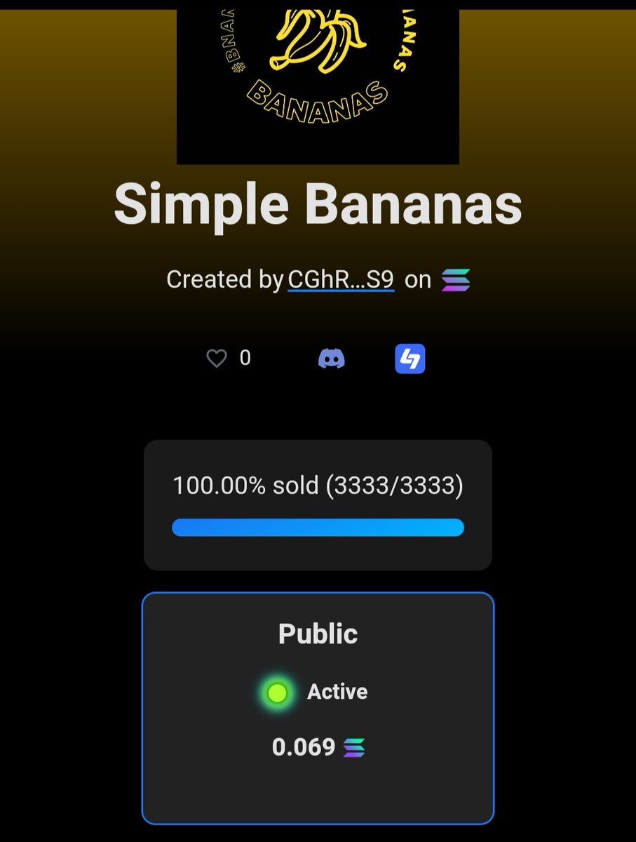 digenk5's tweet photo. @Jawnxwick 

Collection: Simple Bananas
Mint date: 11/6-2022
Mint Price: 0.069 SOL
Avg Floor ATH: 0.019 SOL
Current Price: 0.009 SOL (-87% from mint)
Influencer made from mint+royalties (ME only): 233 SOL https://t.co/yrZ5efqfzY