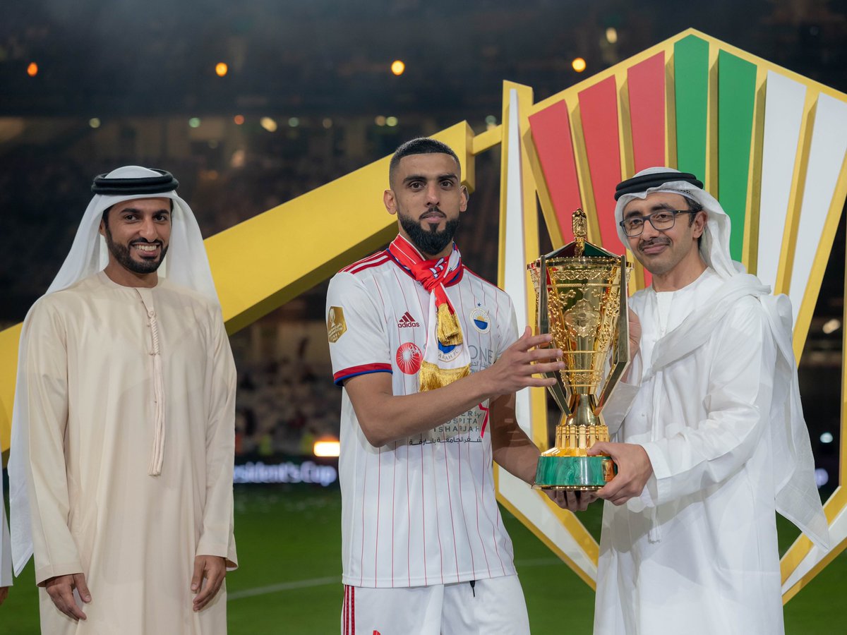 Rashidbinhumaid's tweet photo. كل الشكر لسمو الشيخ #عبدالله_بن_زايد آل نهيان @ABZayed وزير الخارجية والتعاون الدولي، لرعايته للكأس الأغلى #كأس_رئيس_الدولة 🏆 في نسخته الـ 45، قيادة ملهمة وداعمة للجميع. https://t.co/W5X5fxkvg8
