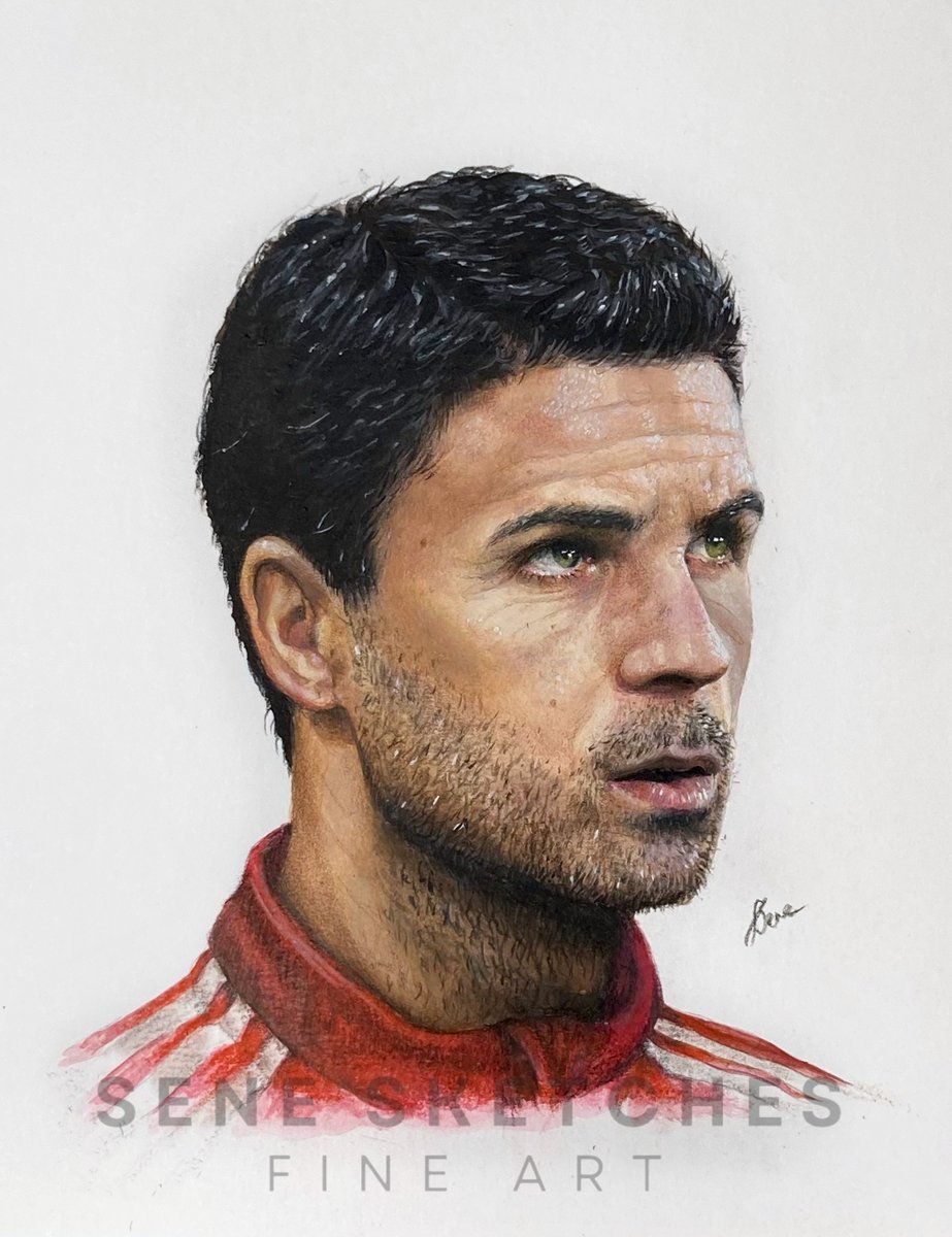 franfootballart's tweet photo. It would be the biggest honour if @m8arteta and our team saw my artwork one day! 🎨♥️ 
@arsenal

I love this club! ⚽️ https://t.co/36S9z5FEsO