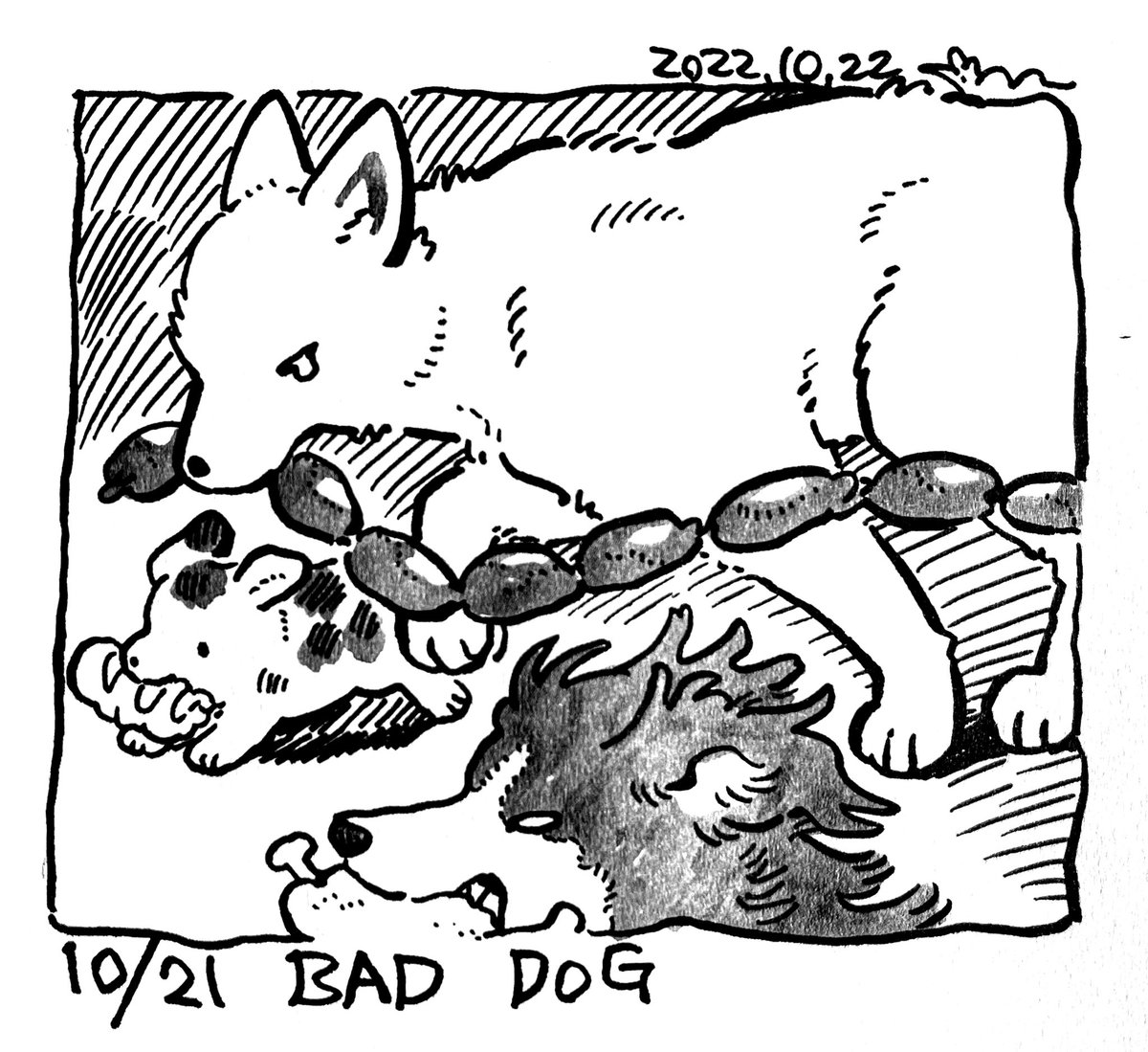 21日目 BADDOG
#inktober2022 