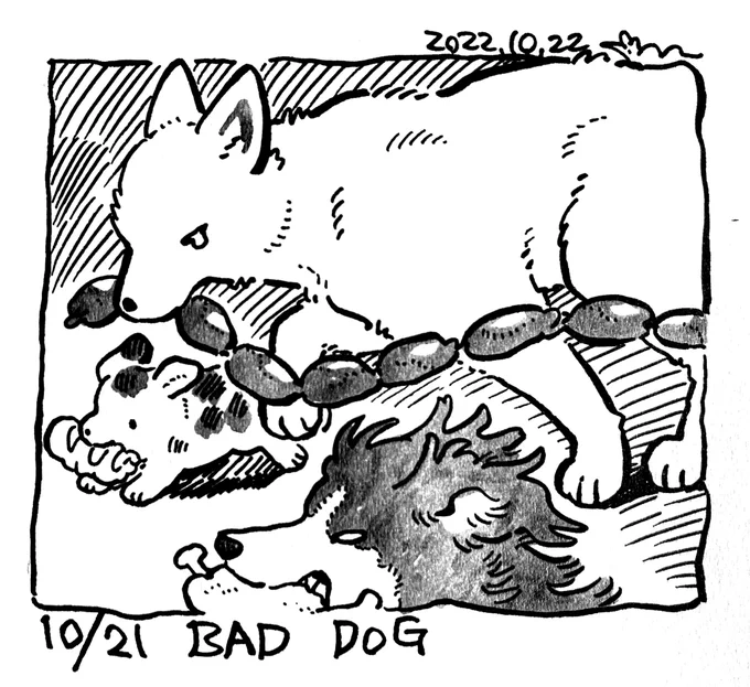 21日目 BADDOG
#inktober2022 