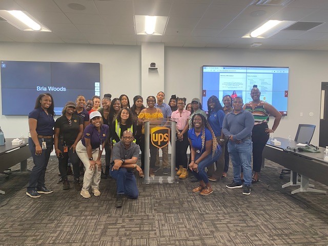 upssmart's tweet photo. Meet some of our awesome W.I.O (Women In Operations) BRG members from the UPS S.M.A.R.T Hub in Atlanta!  

#UPS #SMARTHUB #Atlanta #WIO #WIOBRG https://t.co/6irXPd2WsR