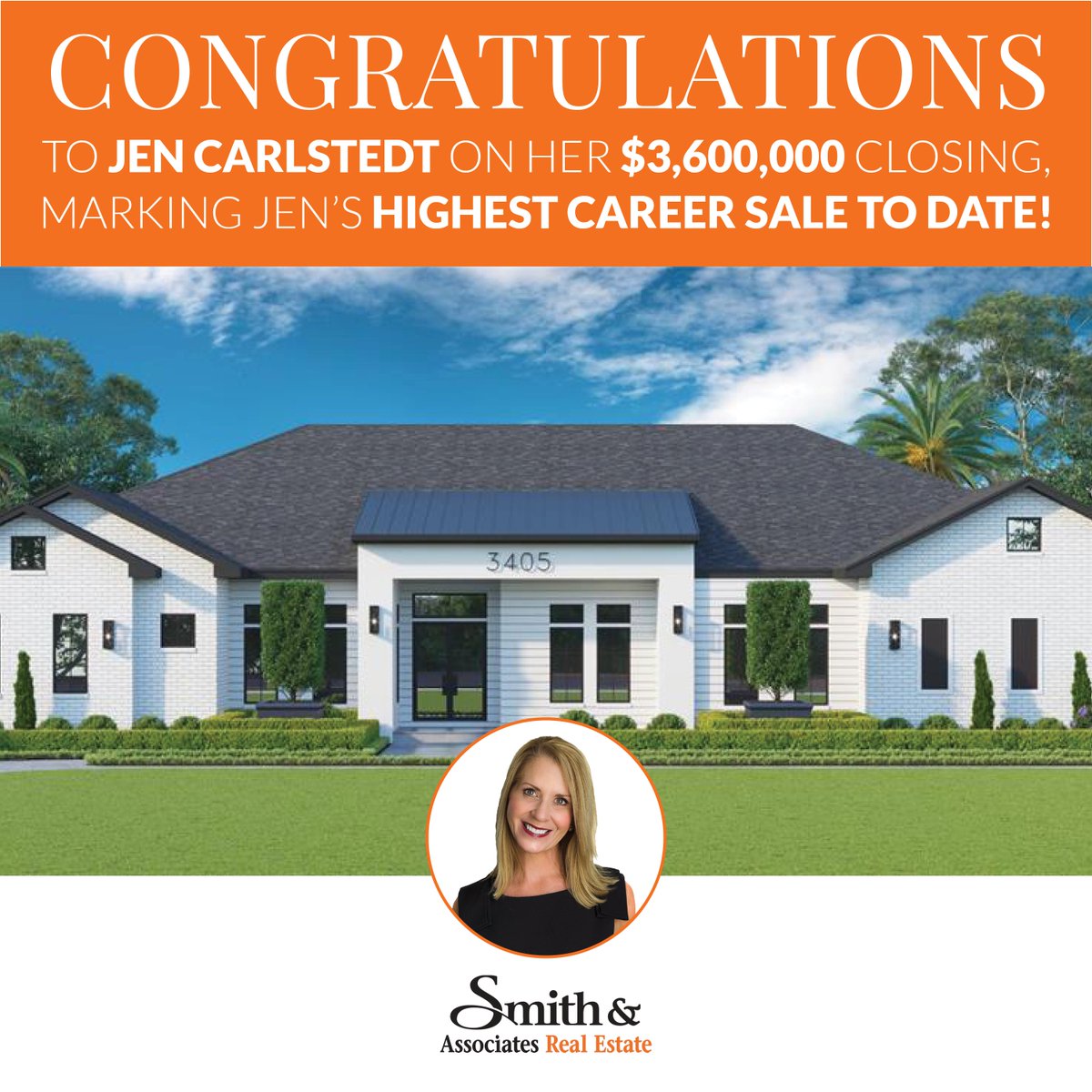 smith_associate's tweet photo. Congratulations to Jen Carlstedt on her $3,600,000 closing at 3405 West Morrison Avenue. The sale of this Golfview home, situated on a double lot, marks Jen’s highest career closing to date!
Way to go, Jen. Keep up the amazing work! #SmithIsHome https://t.co/mtk8xMJX7J