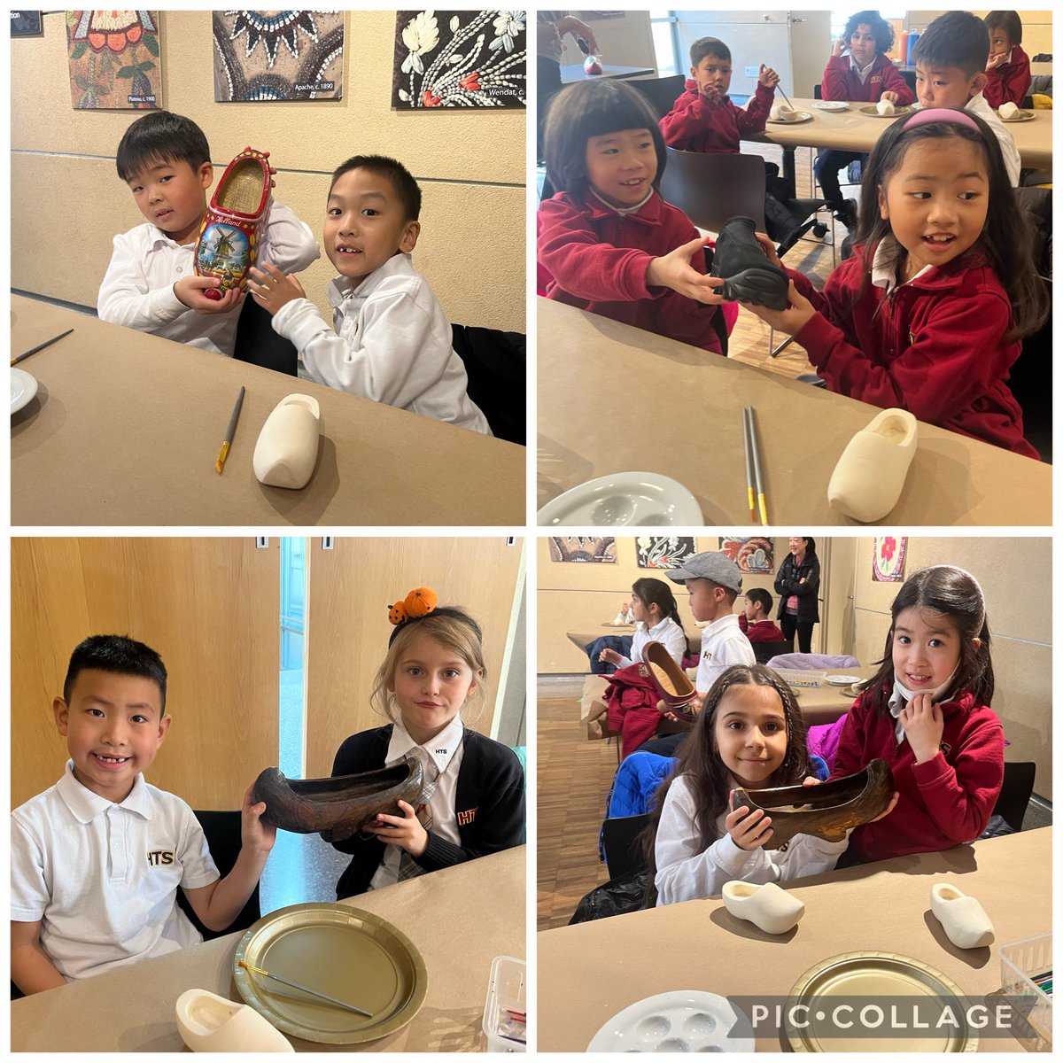 HTS_MsDAprile's tweet photo. We were so excited to learn about clog shoes from the Netherlands. Check these focused Grade 2 students as they decorate their own clogs! @HTS_2A @HTSRichmondHill https://t.co/perQa1joWj