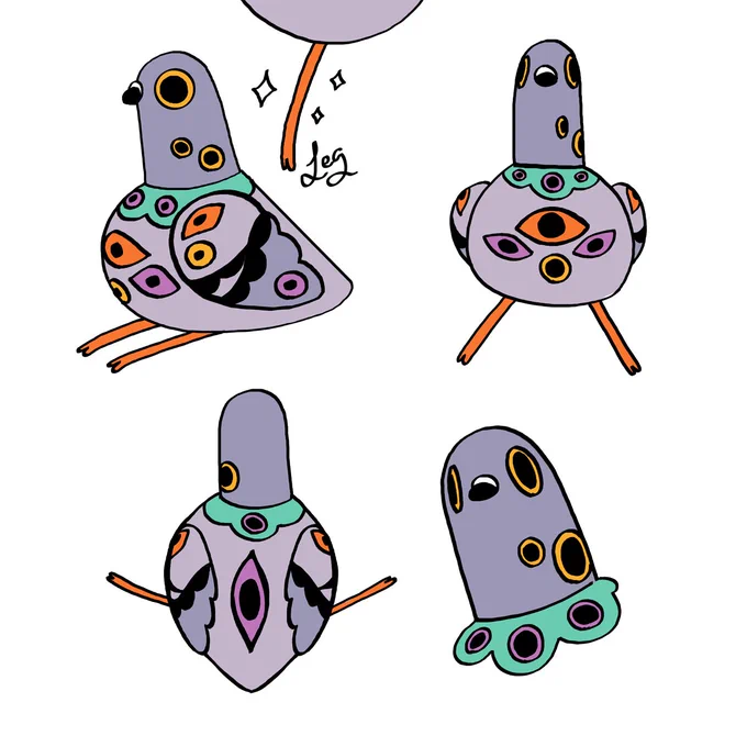 Pigeon plush!!! At first I was gonna put glitter in his eyes like I do for all my plushies but then I was like... void eyes... death... yes... 