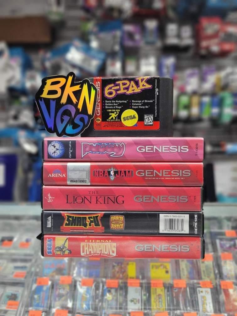 bklynvideogames's tweet image. SEGA! Love seeing the hard case Genesis games come into the shop! #Sega #genesis #6pak #puggsy #nbajam #lionking #shaqfu #eternalchampion #retro #retroshop #brooklynvideogames #bvg