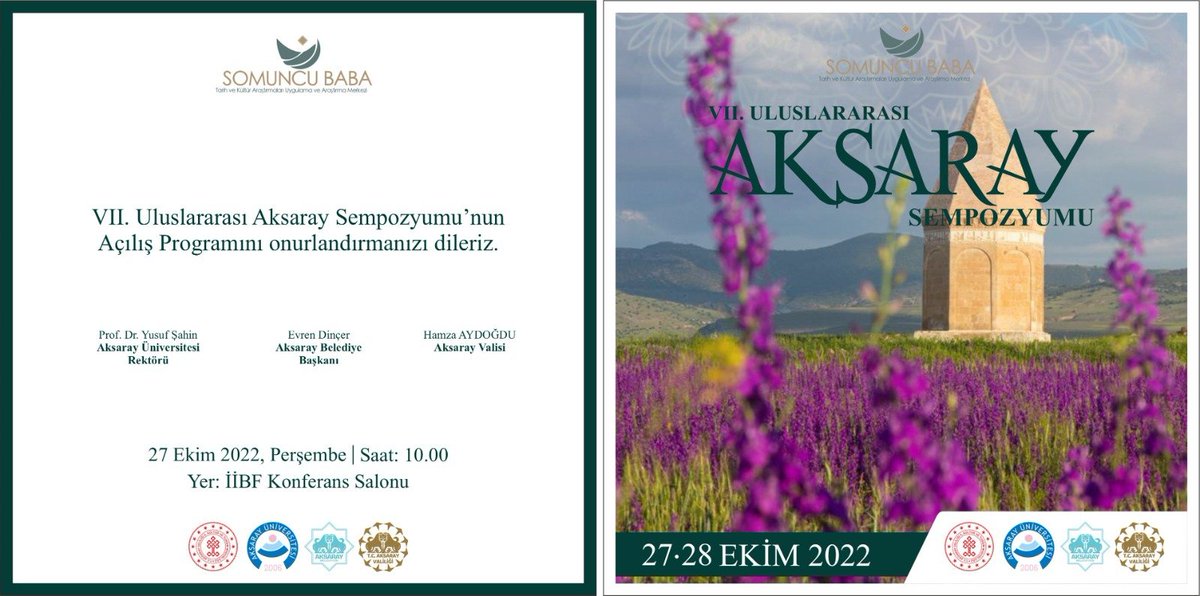 VII. Uluslararası Aksaray Sempozyumu oturum programları ilan edilmiştir.
somuncubaba.aksaray.edu.tr/dosya/3dd18f7c… <a href="/aksarayedutr/">Aksaray Üniversitesi</a> <a href="/ProfYusufSahin/">Prof. Dr. Yusuf Şahin</a> <a href="/ayhanozcifci/">Prof.Dr. Ayhan Özçifçi</a> <a href="/muhammedsari1/">Prof.Dr. Muhammed Sarı</a>