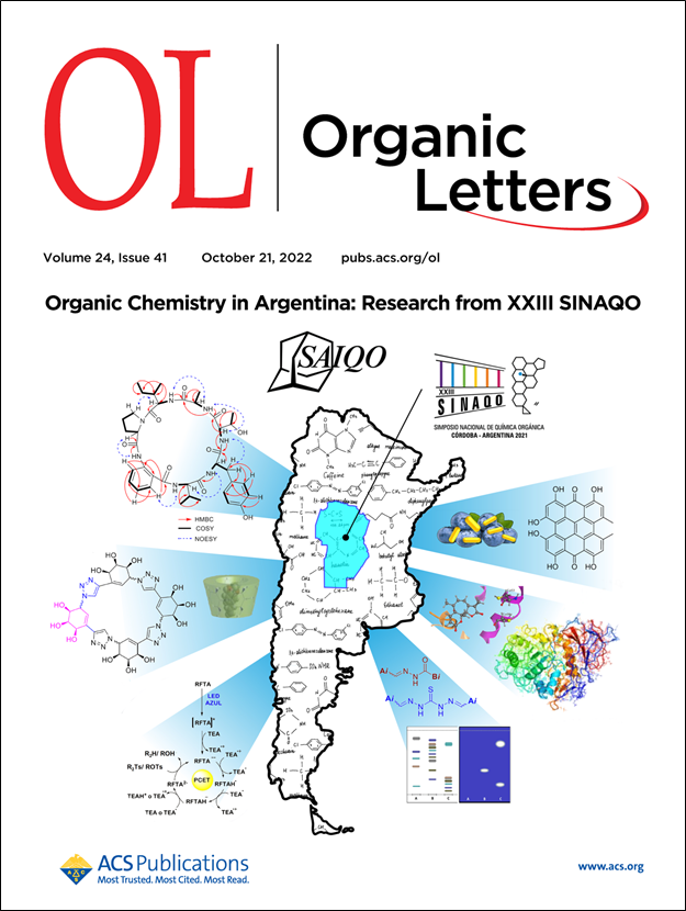 JOC_OL's tweet photo. Our latest issues at #JOC https://t.co/7QZNB1ZnXj and #OrgLett https://t.co/Dh2ICXKNqT have something special, with the front covers pointing to organic chemistry in Argentina and researchers attending XXIII SINAQ, with a bonus Virtual Issue of their work https://t.co/0pVarAg3eo https://t.co/QsF7b6t0oS