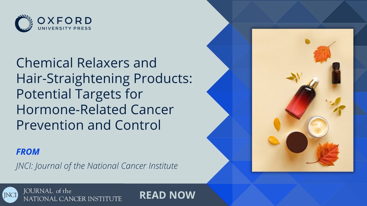 'Policy change and evidence-based interventions to reduce exposure to potentially hazardous hair products and other #PCPs could be impactful for #cancerprevention and control and provide a multitude of benefits for population health.” @JNCI_Now Read now: bit.ly/3eIHc95