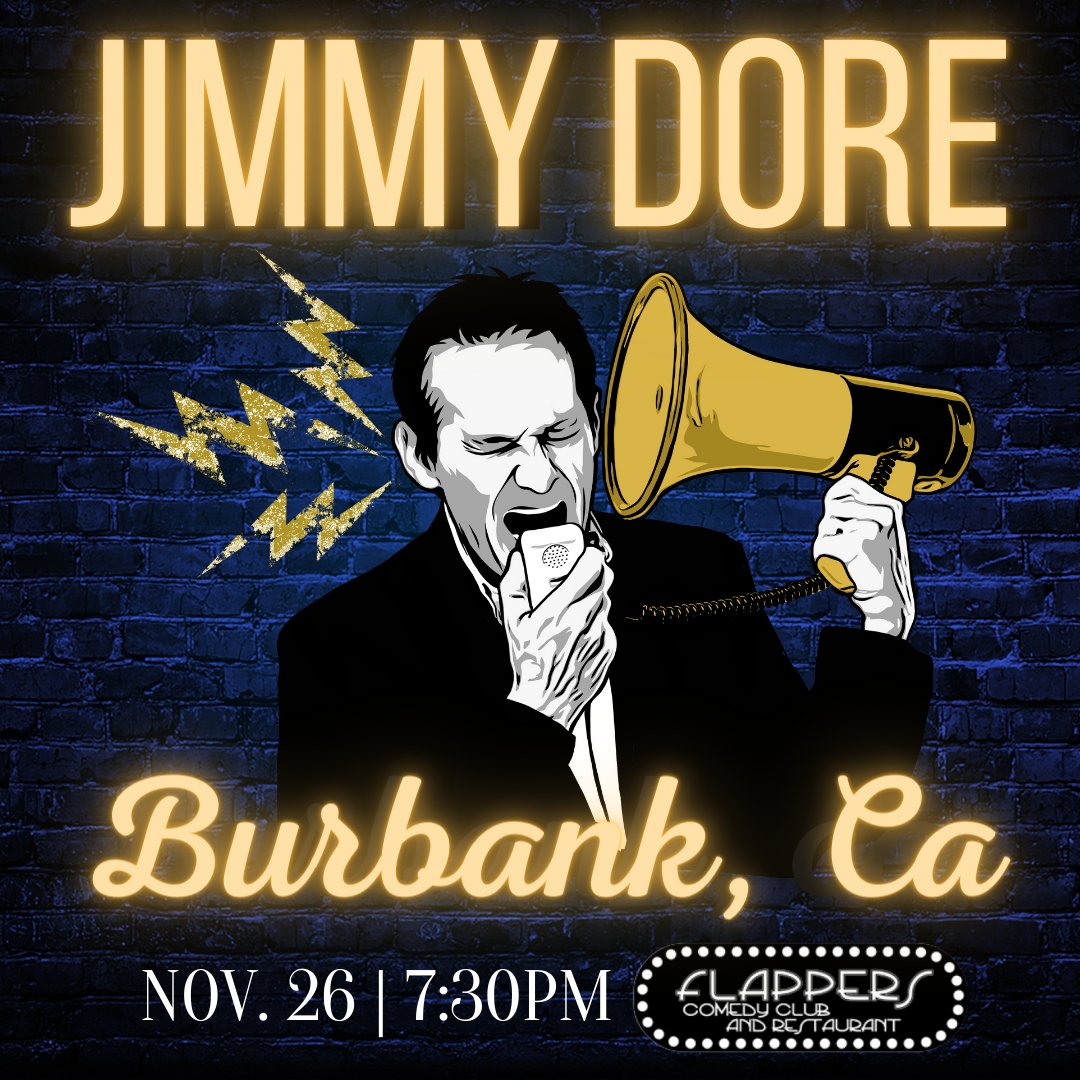 ON SALE NOW: Jimmy Dore Is Live In Burbank, CA! Saturday, November 26 | 7:30PM @FlappersComedy Get Tickets: flapperscomedy.com/shows/jimmy-do…