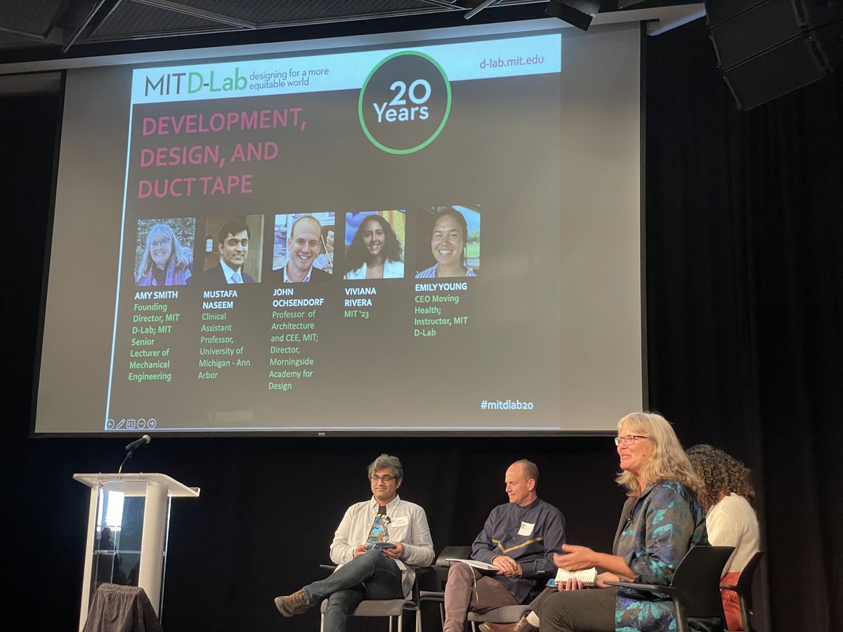 miketeod's tweet photo. Exciting panel led by founding director Amy Smith at ⁦@dlab_mit⁩ 20 year anniversary workshop #mitdlab20 https://t.co/90jvNxfeu8
