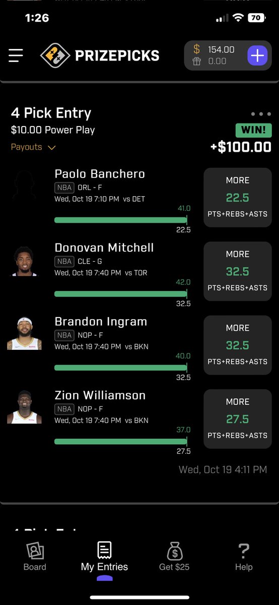 FTxking7's tweet photo. @SJSlips Could I join the discord for prizepicks? These are the two I’ve hit on since the season https://t.co/ar2MYwkdUG