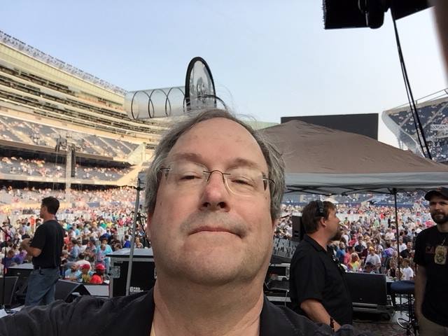 'Box of Rain' even on a sunny day puts a person in a frame of mind to say Take nothing for granted. It's great to be alive. Thank you @OneTeamTooMany @AnnalisaXRT @93XRT And here's a photo from 2015 when I was preparing to emcee Fare Thee Well opening night at Soldier Field.