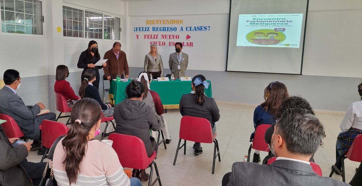 supervisionS098's tweet photo. Hoy se llevó a cabó la XVII Edición del Encuentro Parlamentario Mexiquense de Niñas, Niños y Adolescentes, felicitaciones a los participantes de la Zona S098 @TinocoGRogelio y @SEB_Edomex @SREBNeza https://t.co/XGaQQaFZUA