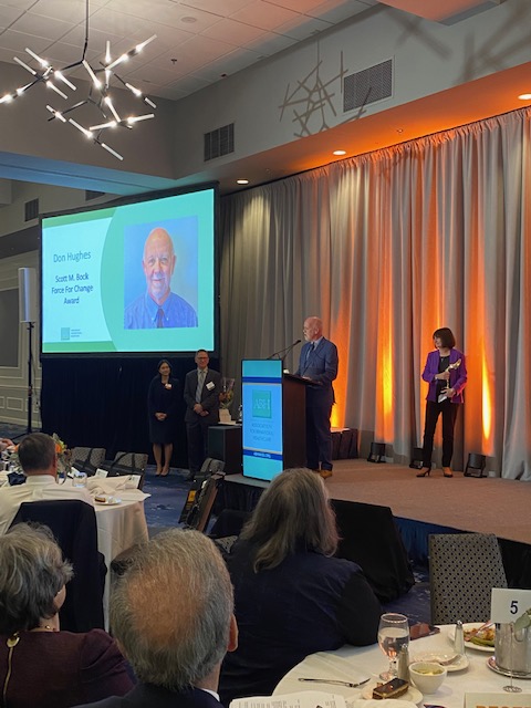 ABHMass's tweet photo. Congratulations to Don Hughes of @RiversideCCare, the winner of our inaugural Scott M. Bock Force for Change Award! #ABHSalute
Don has devoted his career to improving the lives of people with disabilities & behavioral health challenges. https://t.co/vw8l2xtJcn