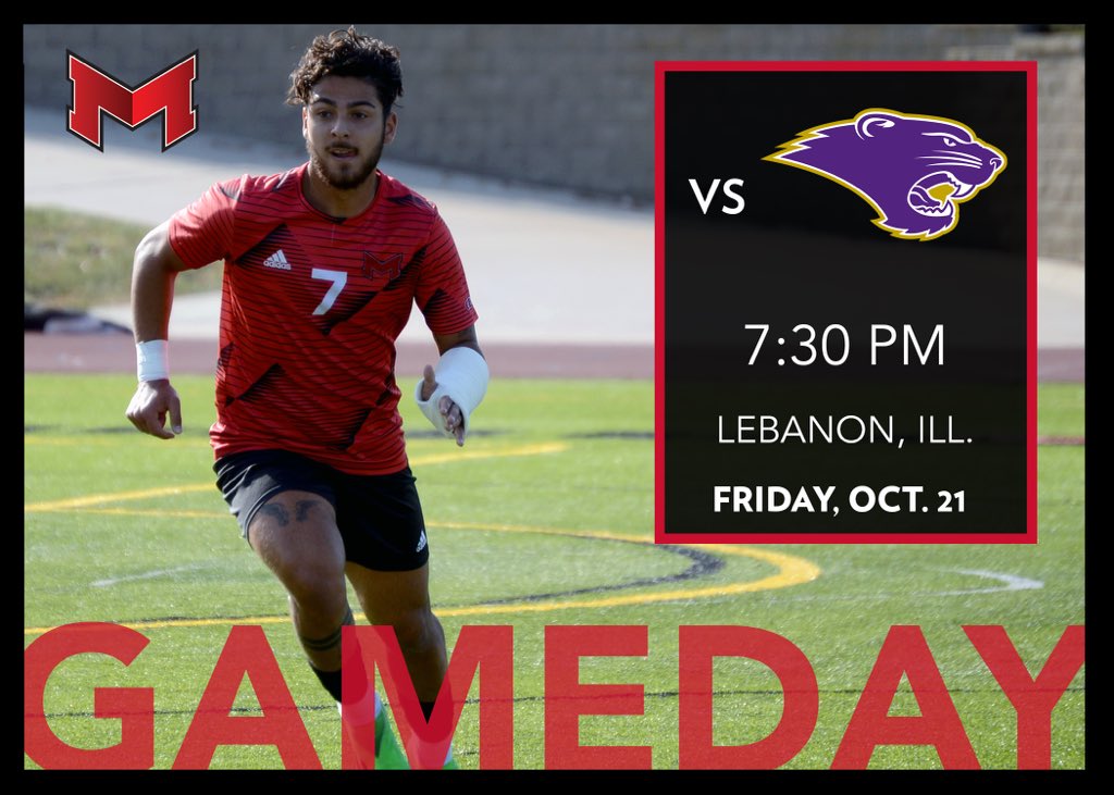 With major #GLVCmsoc playoff implications on the line, @MaryvilleSoccer travels to McKendree this evening for a 7:30 p.m. kickoff! #BigRedM Watch: GLVCSN.com/McKendree Live Stats: bit.ly/2NHM0wK Game Notes: bit.ly/3TKbQhc