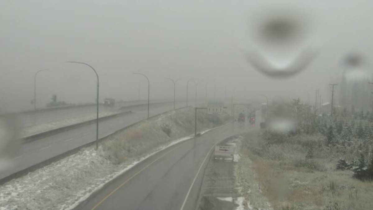 DriveBC's tweet photo. ❄️#BCHwy5 Winter is here! Snow is being observed today at the #Coquihalla Summit!

Check our webcams here:
https://t.co/hELuNBvX29

Passenger vehicles must have 3-peaked mountain and snowflake or M&amp;S tires on #BCHwys from Oct 1st to March 31st.

#ShiftIntoWinter #KnowBeforeYouGo https://t.co/yxI8rSM5fX