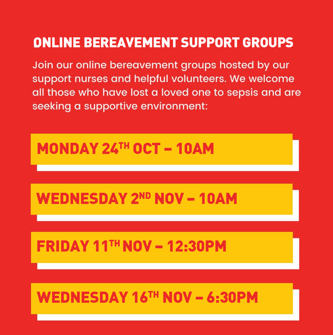 200,000 people survive sepsis in the UK every year and getting the right support can significantly aid their recovery. That's just one thing we're here to help with. Click the link to learn more about our virtual support groups - sepsistrust.org/get-support/su…