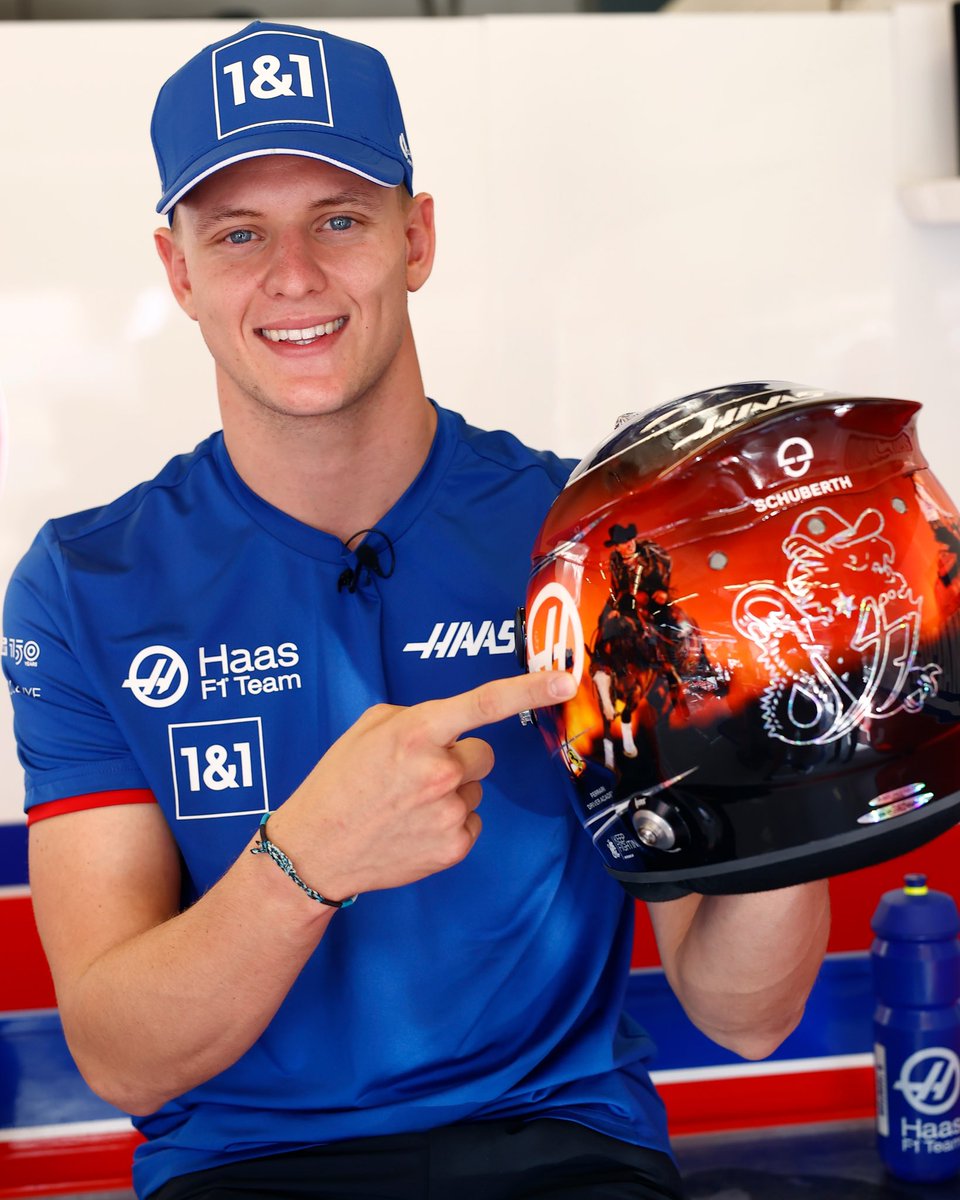 Yee-haw 🤠 An all-American look for @SchumacherMick for this weekend’s #USGP 🤩 #FDA @HaasF1Team