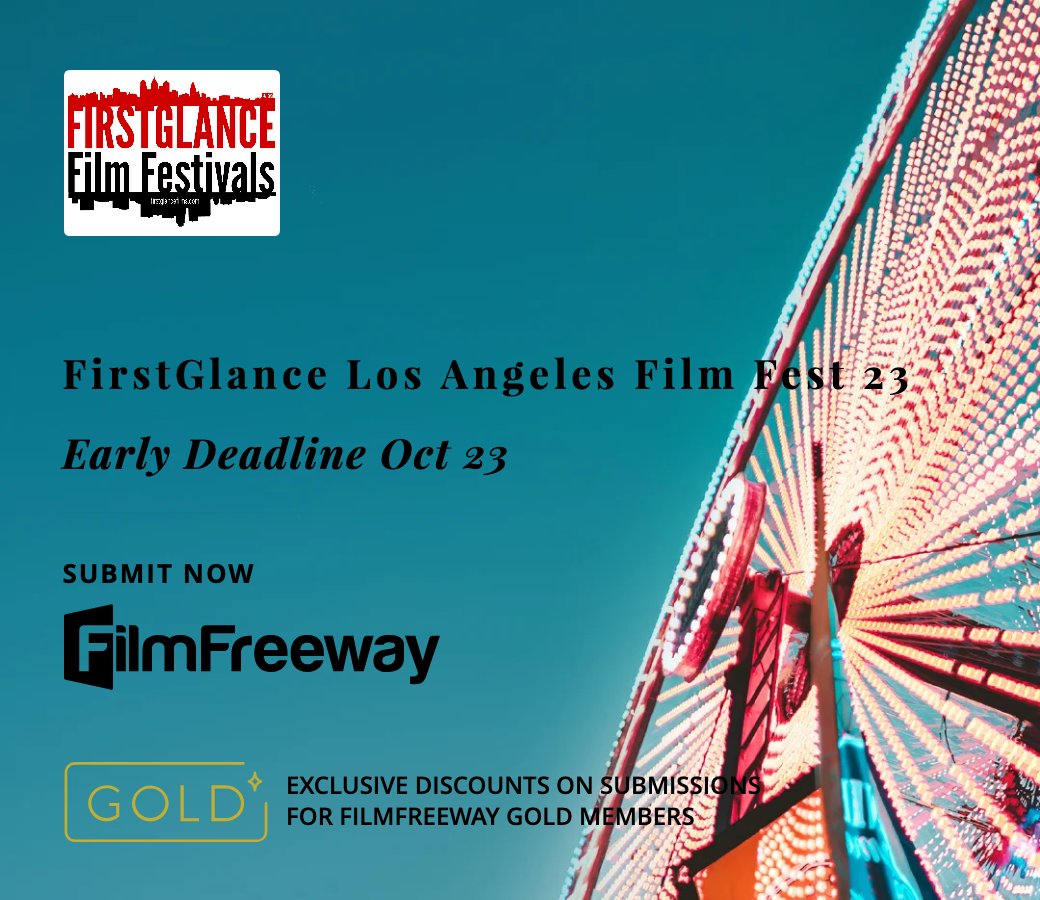 What are you waiting for? Submit by Oct 23 and save! 23rd Annual @FirstGlanceFilm #LosAngeles #FilmFest California's longest running truly indie film festival bit.ly/FGFFCFE #SupportIndieFilm #FGLA23 #FilmTwitter