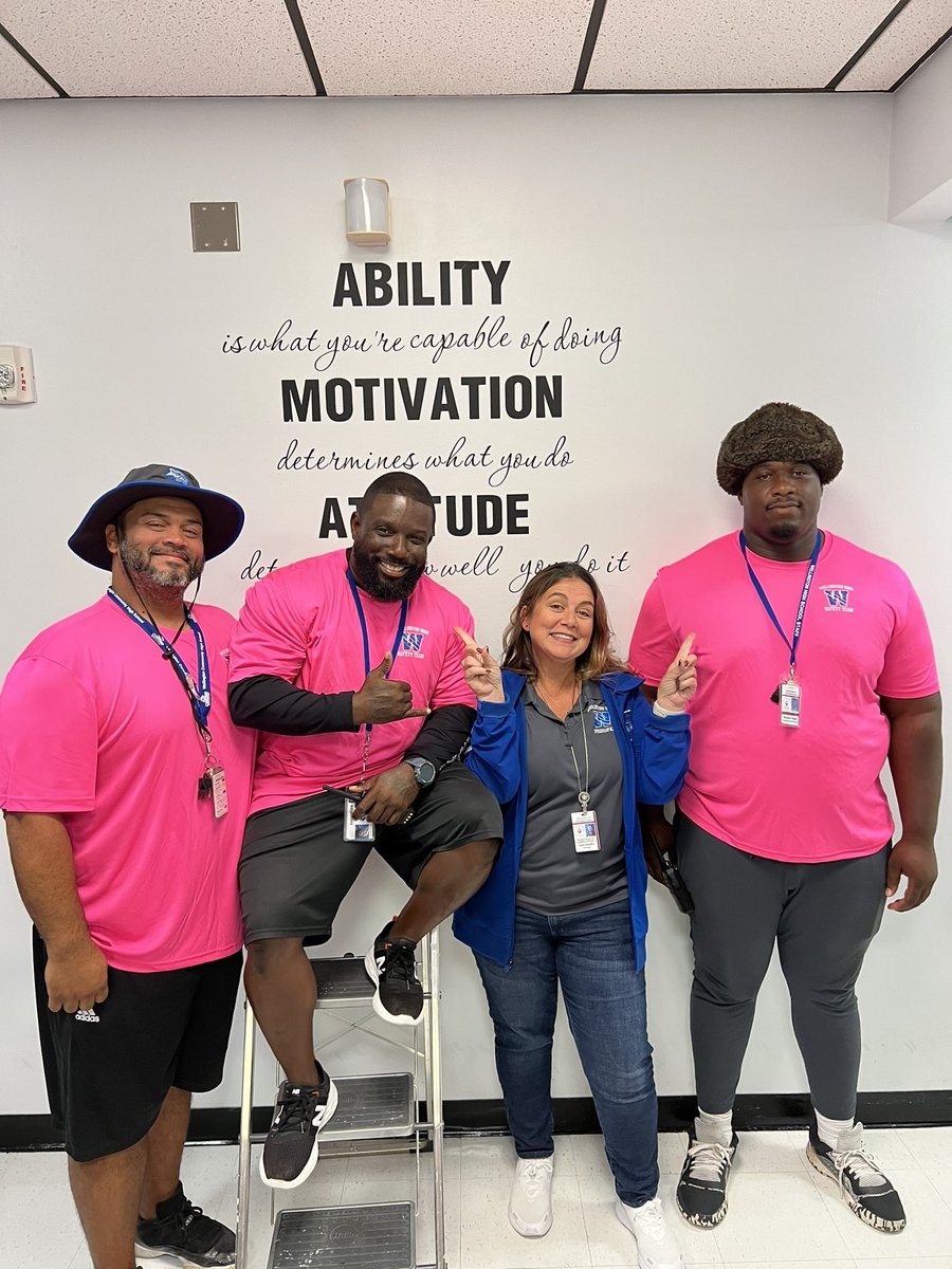 As usual, my AMAZING “School Safety Team” is in full school spirit!!!  Talk about irreplaceables!!!! 😃🏆🙏. Thank you for all you guys do for our students and Wellington High School!!!  <a href="/WellingtonHSFL/">Wellington High School</a>