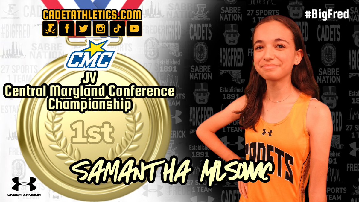 ⚡️Cadetathletics.com News Flash⚡️
🥇HARDWARE ALERT🥇
<a href="/CadetXC_/">Frederick High XC</a> Freshman Samantha Milsovic wins the JV race at todays Central Maryland Conference Championship today at Boonsboro High School in a time of 21:56.

⚔️ | #BigFred