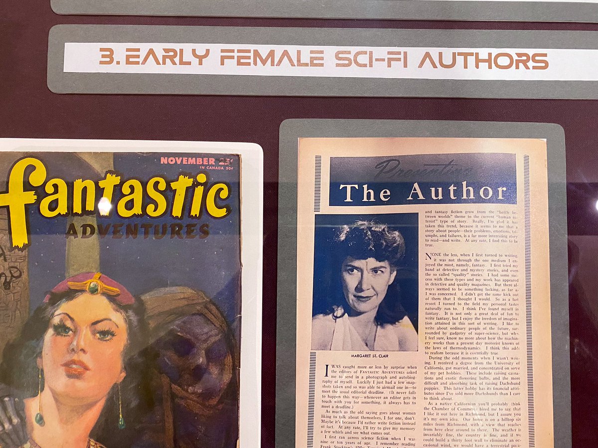 kenhernden's tweet photo. Terrific opening today to the Future Fatale exhibit @jordan_library @QueensULibrary @queensu featuring selections from the Norman V. Lamb #gothic #fantasy collection. Congrats to Kelly McDevitt @QueensEngLit and @BfrEdwards! https://t.co/uTtQcOtlme