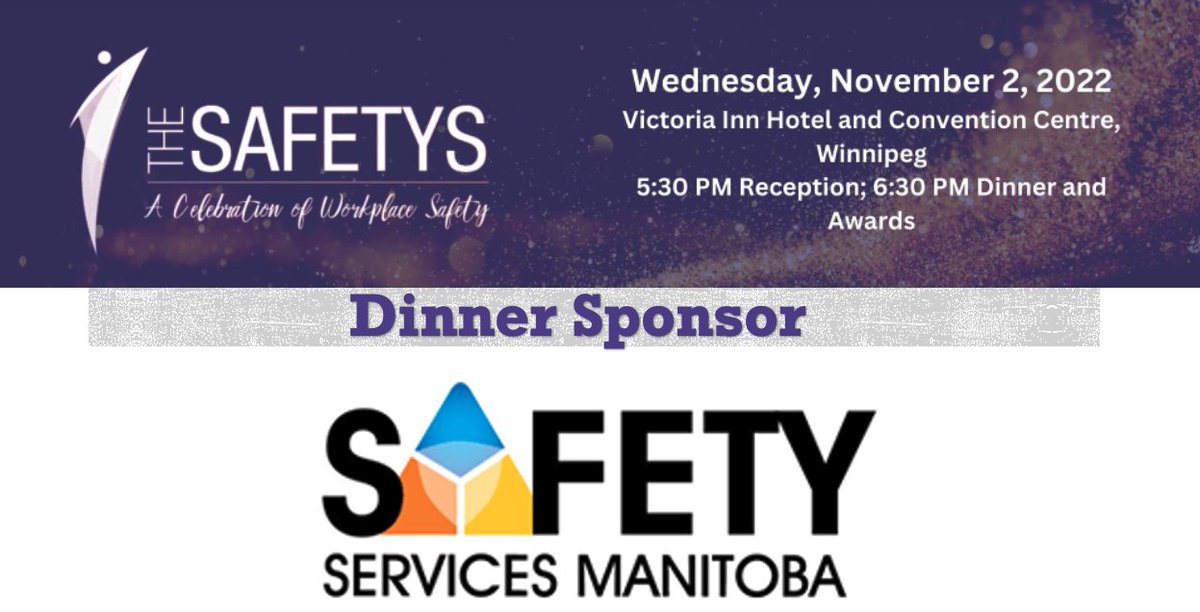 Have you registered? Celebrate workplace safety and health in Manitoba with your colleagues and industry!
Thank you to <a href="/SafetyServMB/">Safety Services MB</a> a proud sponsor of this one-of-a-kind signature event!  

👉 thesafetys.ca
#TheSafetys #CelebrateSafety #Manitoba