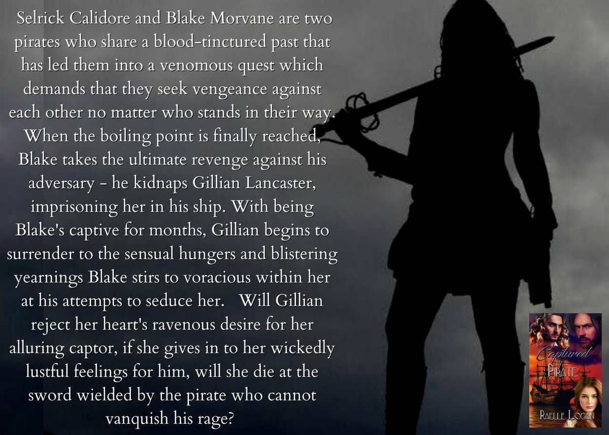 When Selrick Calidore walks into her life, Gillian Lancaster's world is turned upside down. After she's kidnapped by Selrick's pirate rival, Captain Blake Morvane, Gillian fears she cannot resist surrendering her heart to the one man she must never love. amazon.com/author/raellel…