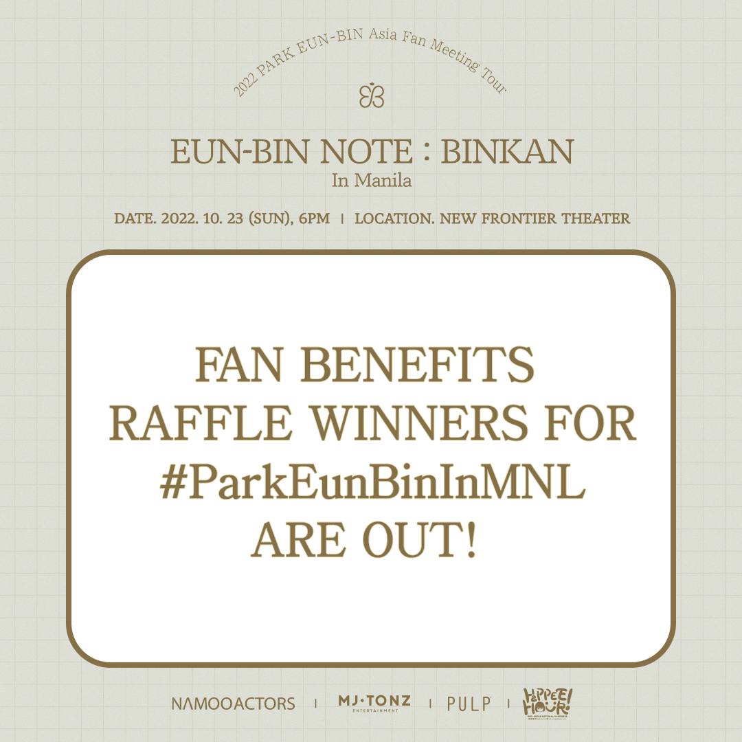 pulpliveworld's tweet photo. With just one day left until we finally get to spend Sunday with Park Eun-bin, we’re making it extra extra special. Find out if you’re one of the raffle winners for #ParkEunBininMNL fan benefits here: https://t.co/mYI4esw05E https://t.co/qeCNgIc07r