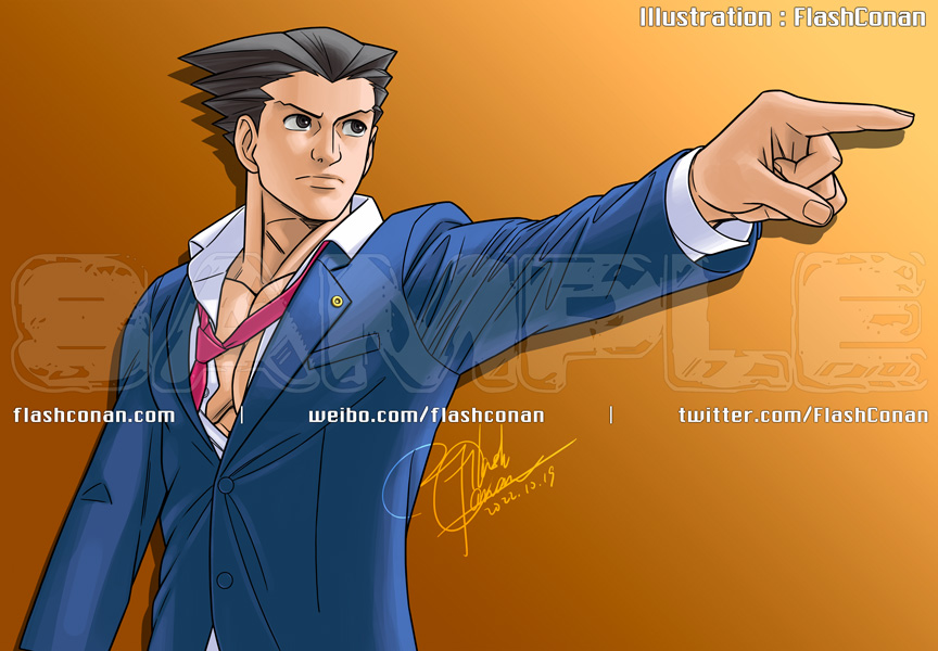 ResidentEvil_Q's tweet photo. #糸锯どら焼き Website of this series: https://t.co/lGYzEw3yes 😜#AceAttorney #逆転裁判 #成歩堂龍一 #PhoenixWright #muscle #bara #筋肉 https://t.co/uiYVaTmjka