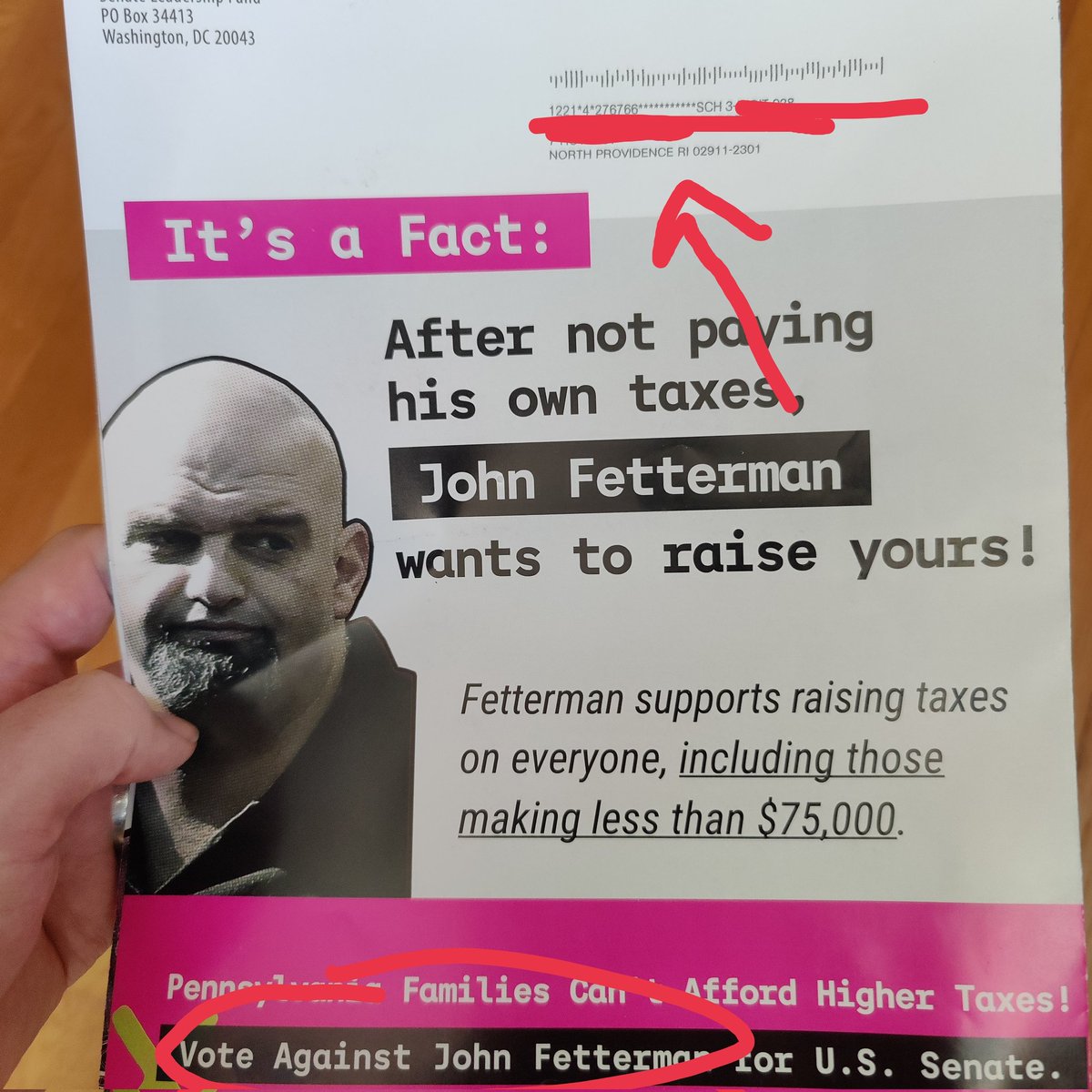 MattInUniform's tweet photo. @JohnFetterman your opponent seems desperate enough that he's trying to get out of state voters to vote against you lol https://t.co/wZCdIwZ3vo