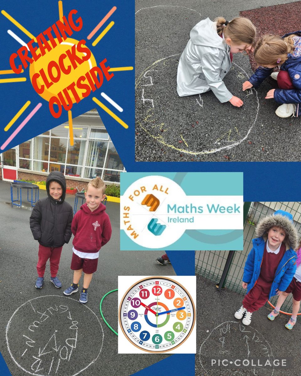 SaintMichaelsps's tweet image. These children have been learning to tell the time. They had great fun today creating clock faces in the playground using hoola hoops and chalk. a great way to end Maths Week. ⏰ @mathsweek #mathsweek2022 #IUseMaths @stmichaelspsb @seadeaners