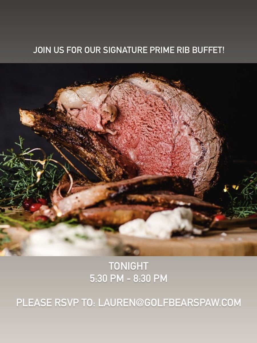 Join us tonight for our signature Prime Rib Buffet with live music from Garrett Barbuto! #buffet #yyc