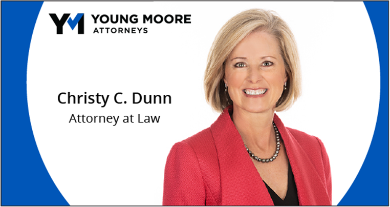 YM attorney <a href="/ChristyCDunn/">Christy Dunn</a> will present on "Healthcare Heroes Wield Their Shields: Will #COVIDImmunity Defenses Hold Up in Court to Protect #HealthcareProviders on the Front Lines of #Covid?" at DRI’s Annual Conference on 10/28. 
#DRI2022am
youngmoorelaw.com/news/dunn-to-p…