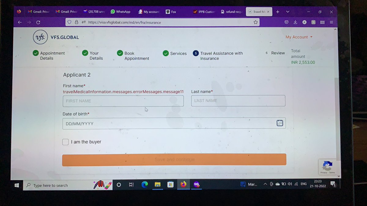 What a glitch cannot book my appoint for France <a href="/VFSGlobal/">VFS Global</a>
