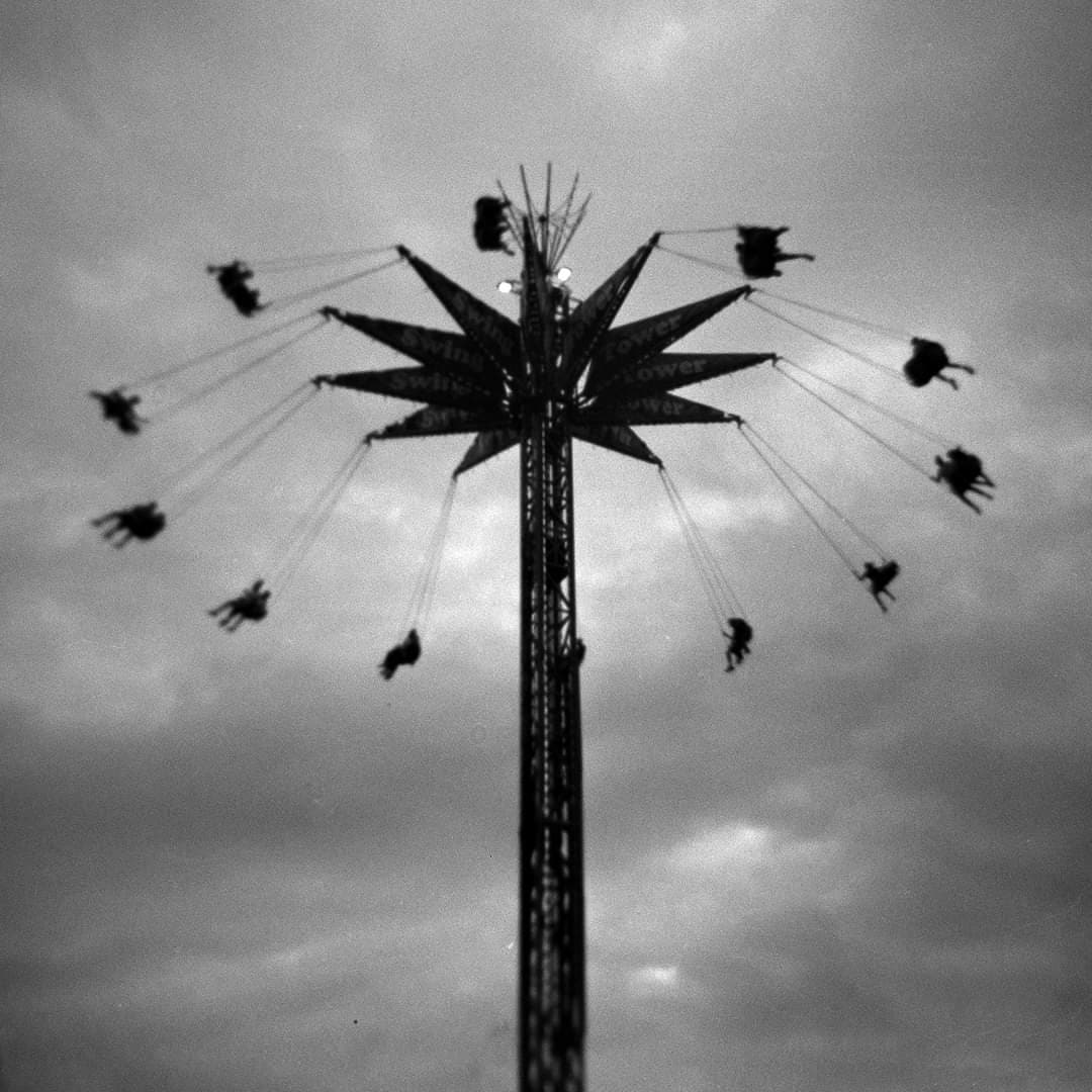 More from the Tulsa State Fair on Ilford Delta 400 with the Holga GCFN for Holgaweek 2022. Dev'd in D76. This image inspired by the beautiful Holga work of Michael Kenna #holga #holgaweek #gcfn #toycamera #ilfordphoto #delta400 #fair #carnival #tulsastatefair #tulsa