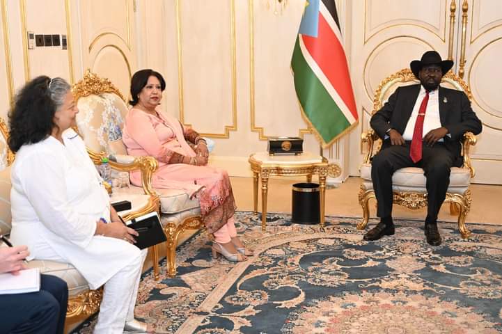 21.10.2022 - President Salva Kiir met and held talks with Ms. Pramila Patten, the United Nations Special Representative of the Secretary General on sexual violence in conflicts. @USGSRSGPatten #SouthSudan