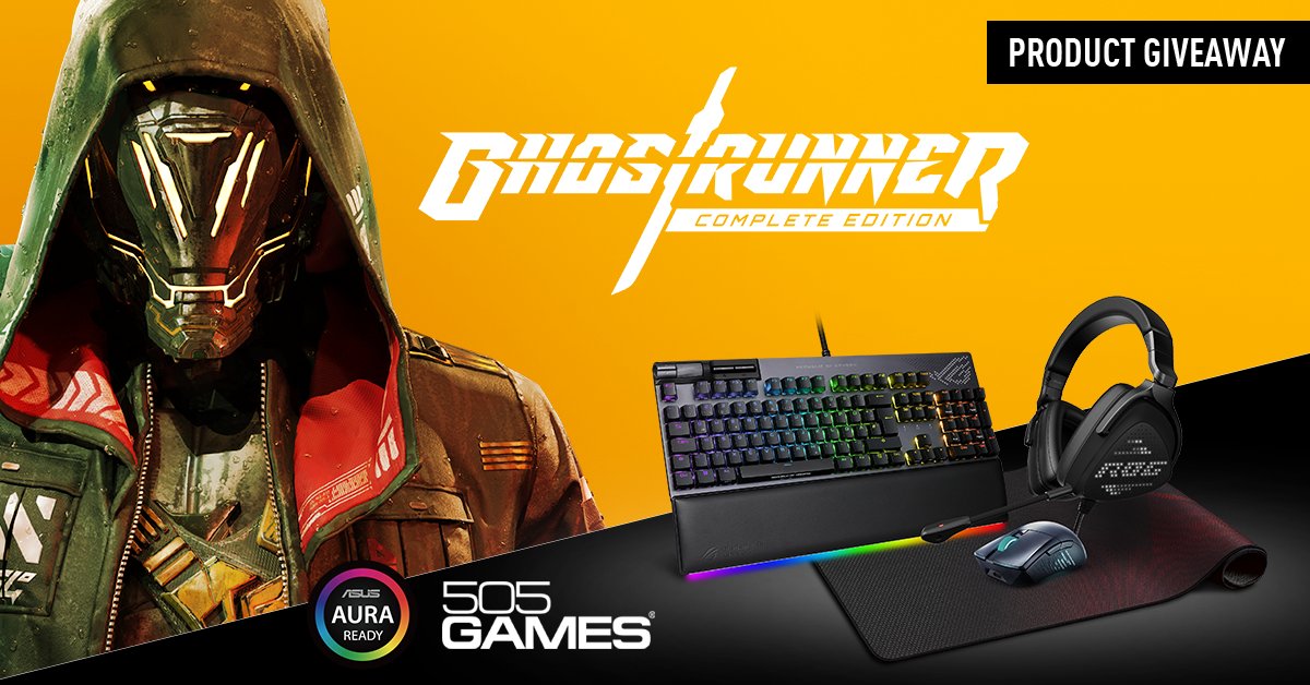 ASUS_ROGNA's tweet photo. time to practice some wall running because we're giving you the chance to win @GhostrunnerGame codes &amp; ROG peripherals!! 👻

⚠️ retweet this and visit the giveaway page for more ways to enter! ends 10/31 >> https://t.co/69RwouaAl0

#ROGxGhostrunner @505_Games https://t.co/BtMbNME4zM
