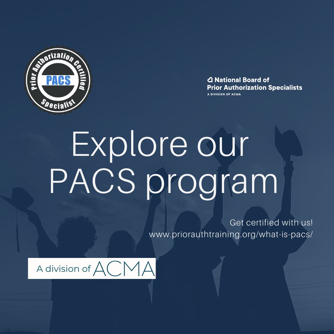 NBPAS_PACS's tweet photo. Explore our PACS program, designed to foster the professional development of allied health and life science professionals who work with payers to navigate the prior authorization landscape. Learn more: https://t.co/NGRX4X3tx2 #PACSprogram https://t.co/971K5lvKvE