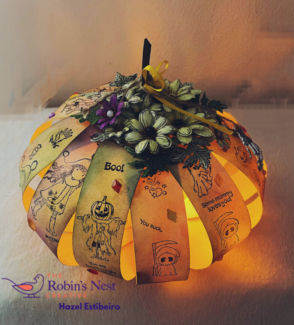 RobinsNestScrap's tweet photo. A Lumanarie Pumpkin Lantern by Hazel.

#therobinsnestcreative #lumanarie #lantern #pumpkin #pumpkinlantern #paperstrips #stamps #distressink #fall #flowerdies #LEDlight #mixedmedia #craft #inspo https://t.co/m64FWQ4ftn