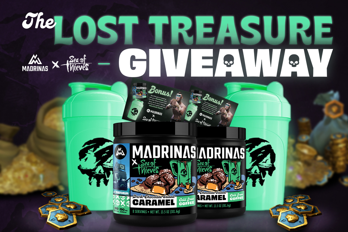 We found some long-lost treasure and want to GIVE IT AWAY! Two lucky winners will get: 🏴‍☠️ TWO Glow in the Dark Shakers ☕️ TWO Dark Chocolate Salted Caramel Cold Brews 🏴‍☠️ TWO 'Ah Coffee' Emotes ☕️12750 Ancient Coins in @SeaOfThieves Enter now: madrinas.coffee/LostTreasure