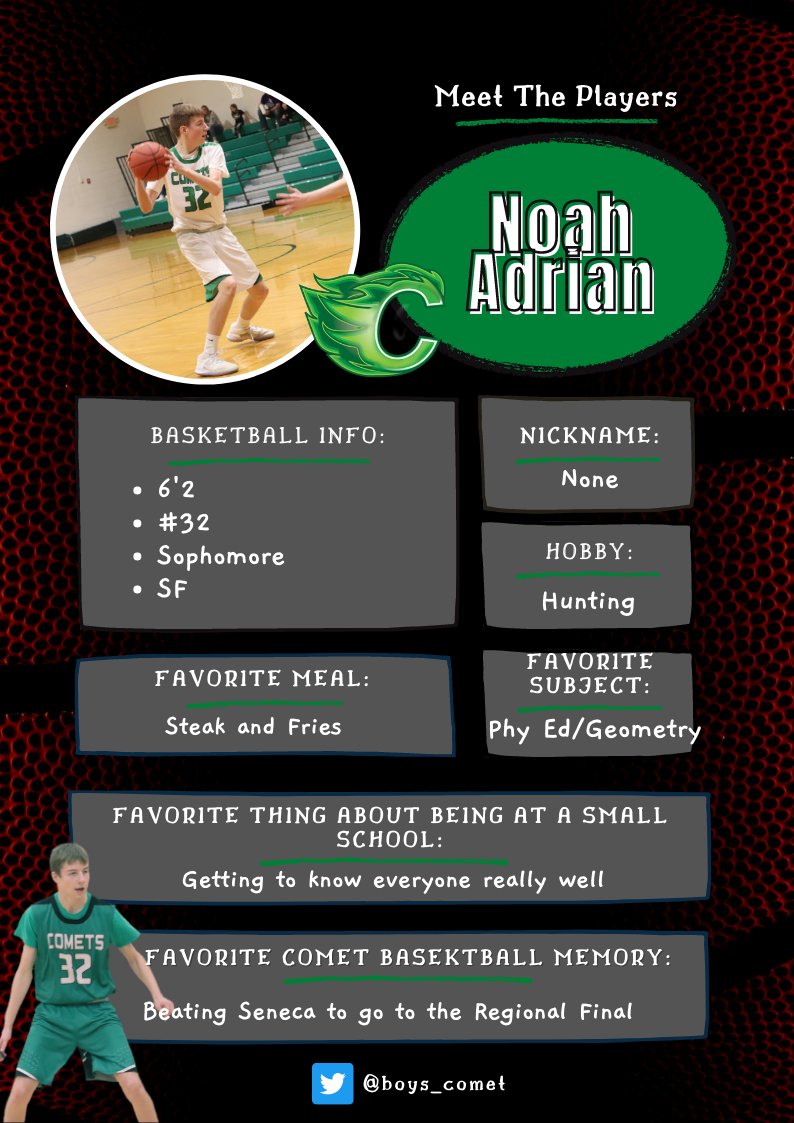Here's sophomore Noah Adrian!